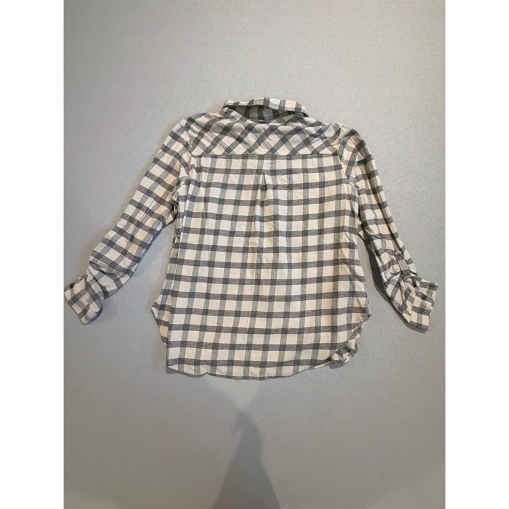 Columbia Sportswear Womens XXL White Black Plaid Flannel Button Down Shirt - Picture 8 of 8